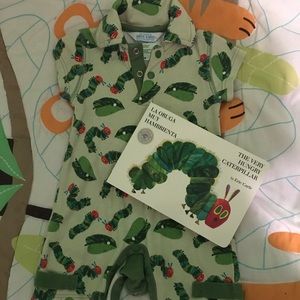 Very Hungry Caterpillar 0-3 book and romper set